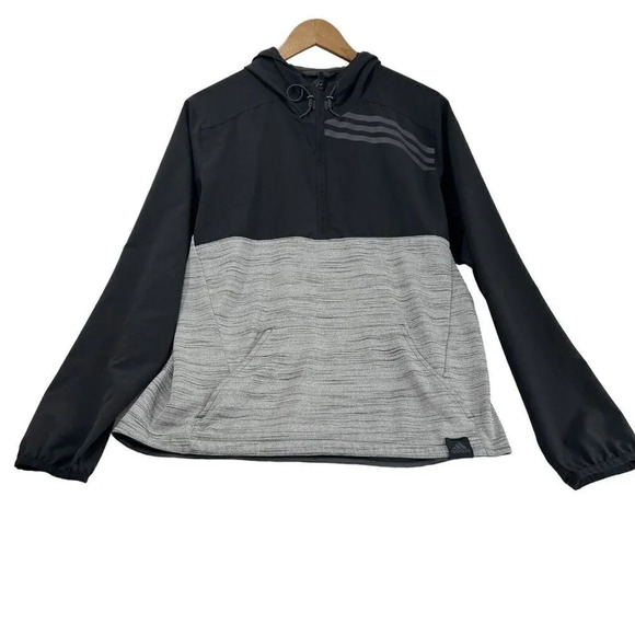 Adidas Men's 3-stripes Climalite Windbreaker Jacket Running Training Black Small - Picture 1 of 12